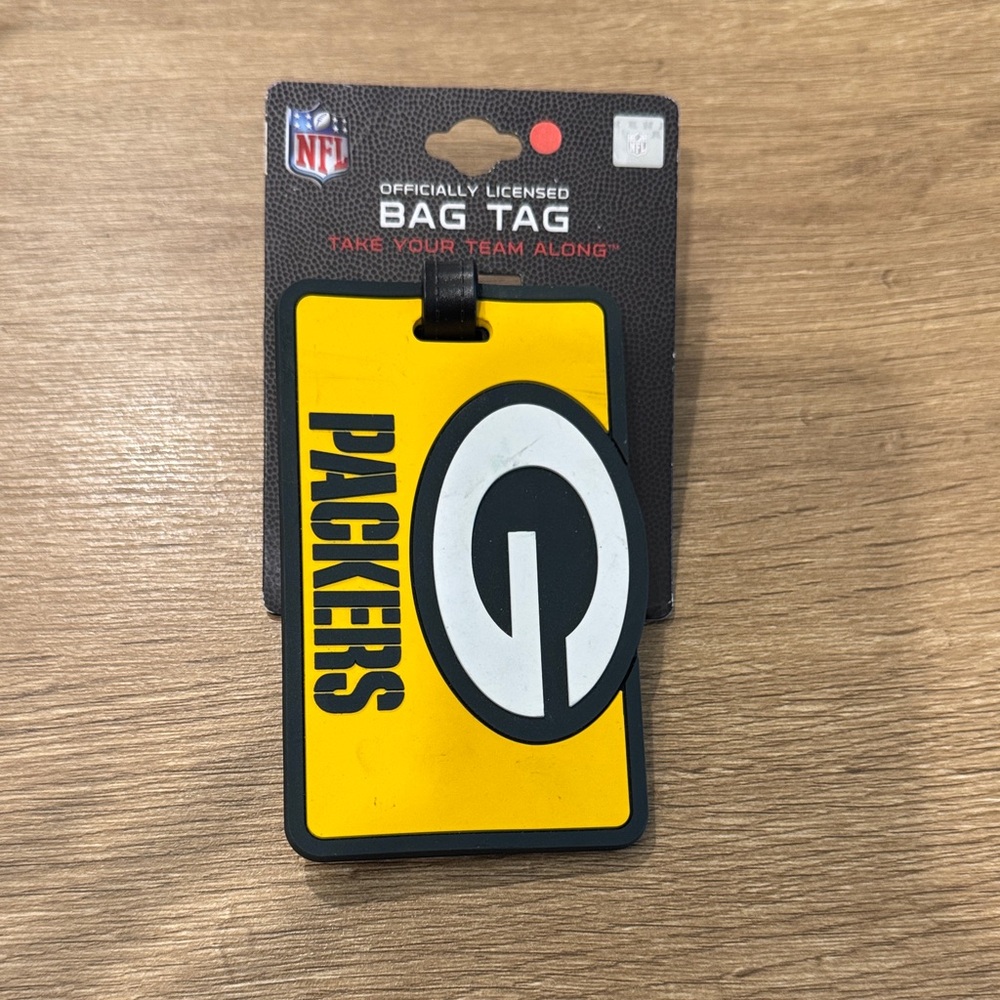 NWT Greenbay Packers NFL Logo Travel Luggage Soft Bag Tag Football‎ Team Sports.